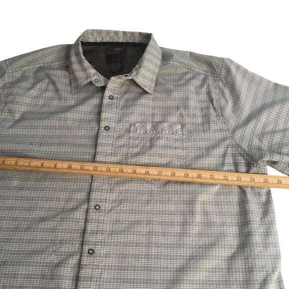 5.11 Tactical Shirt Mens Extra Large Gray Plaid Short Sleeve Button Up Outdoor - Picture 13 of 13